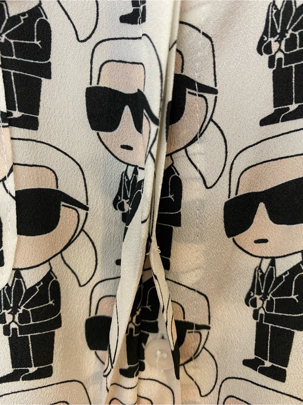 SOLD Karl Lagerfeld Paris All Over Print Blouse - Picture 6 of 15